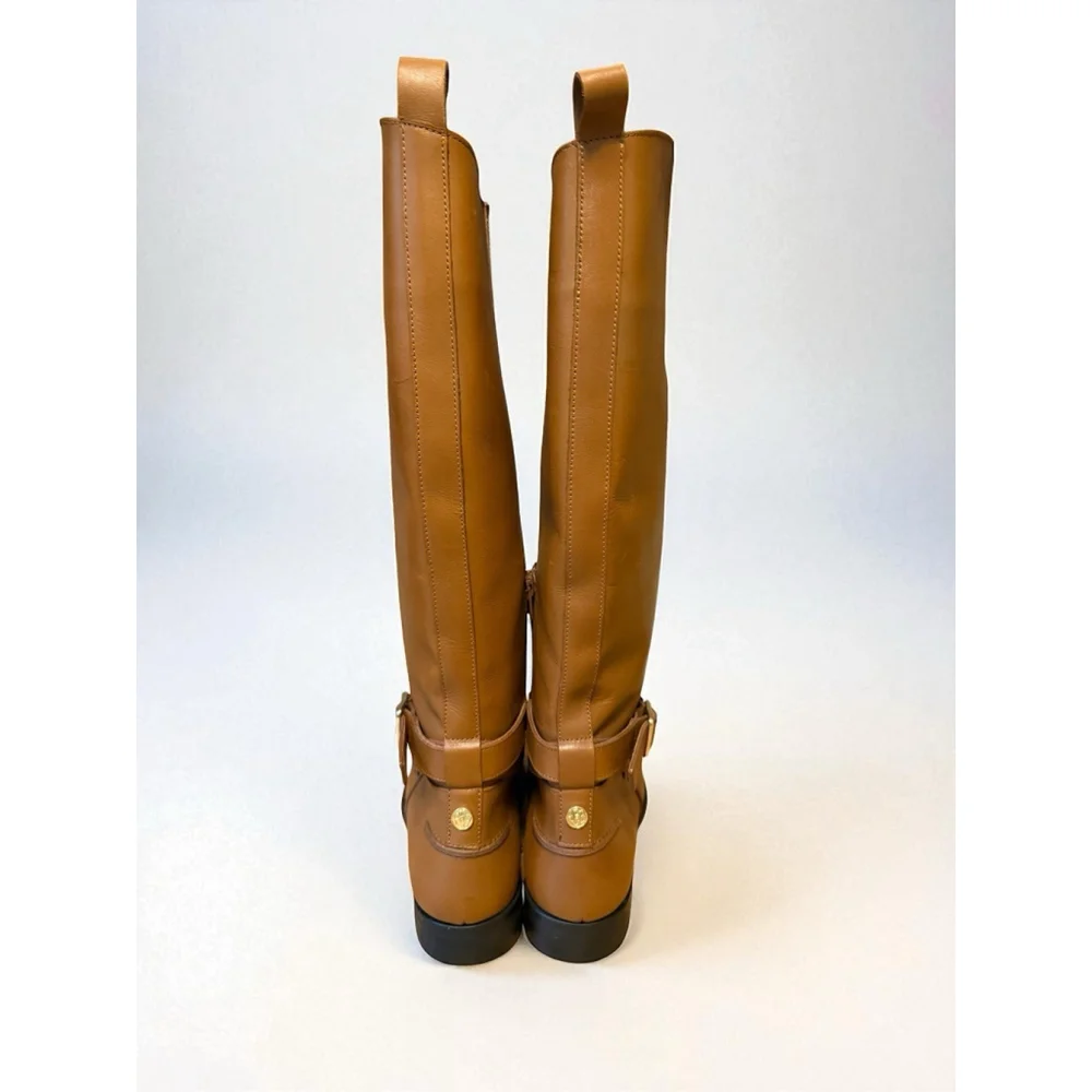 Ted Baker Forrah Knee High Boots Brown Leather Size 37 6.5 US Women’s NWOB Read‎
